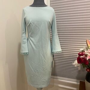 Calvin Klein Light Blue Long Sleeve Dress
